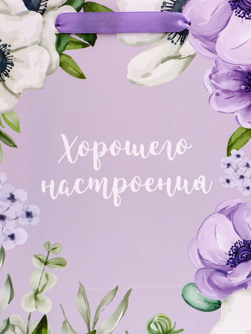 Цена за 2 шт. Пакет подарочный вертикальный Хорошего настроения, ML 23?27?11.5 см