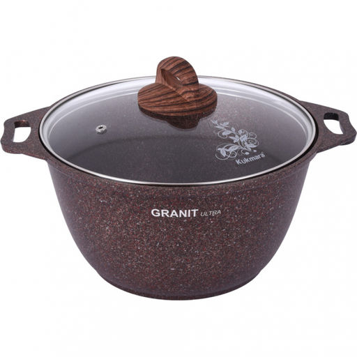 ЛА_АП_GRANIT ULTRA (red) Кастрюля 4.0л со стекл крышкой , арт.кга42а