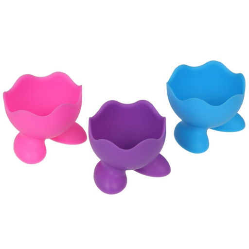 Цена за 2 шт. Силиконовая подставка для яиц Доляна Ноги, 54 см, цвет розовый  фото 4