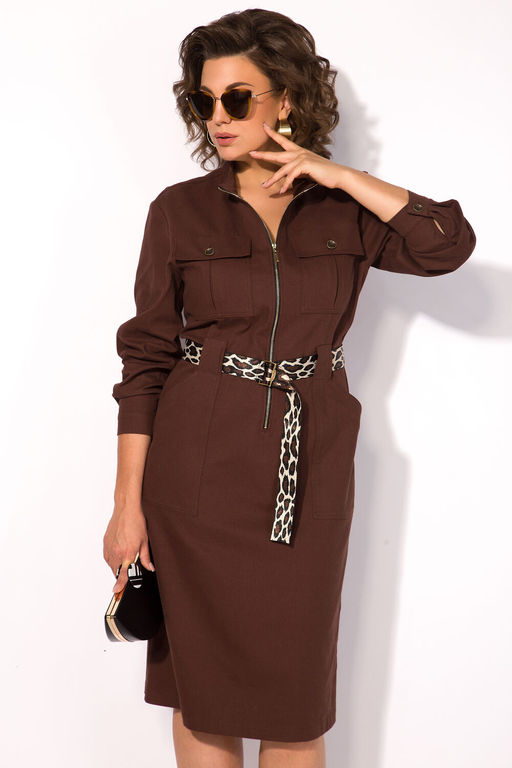 Платье Liliana 1416Н шоколад  фото 4