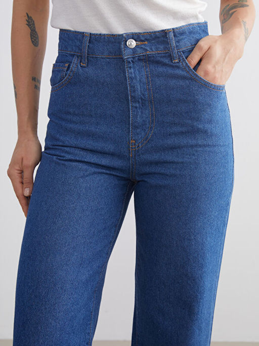 Wideleg Kad?n Jean Pantolon