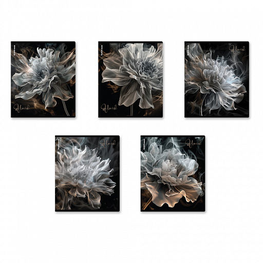 Цена за 5 шт. Тетрадь общая ученическая ErichKrause Fluid, 48 листов, клетка, ламинация soft-touch+выборочный УФ-лак_MIX-PACK  фото 2