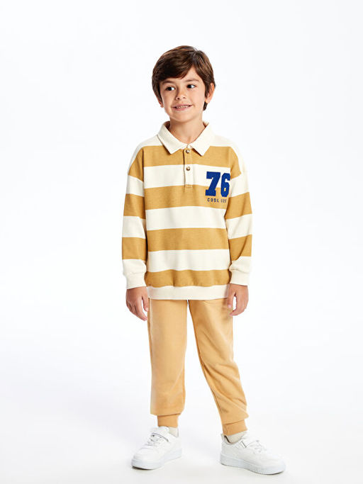 Polo Yaka Uzun Kollu Erkek Bebek Sweatshirt - Waikiki фото 6