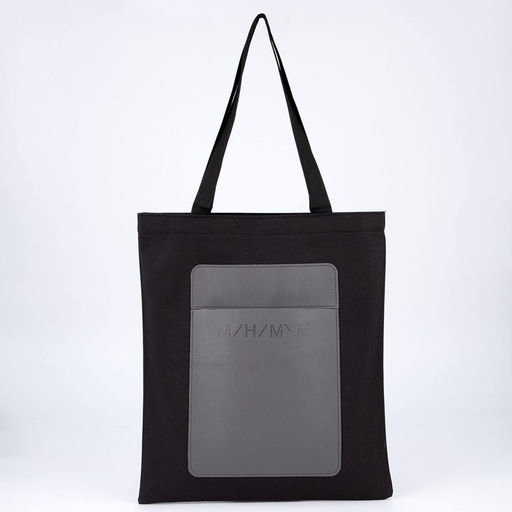 Сумка-шопер с карманом МИНИМУМ, черный цвет, 40 х 35 см - Nazamok фото 4