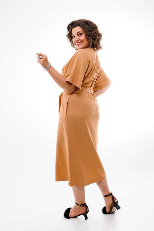 Платье ANELLI 1391 горчица  фото 2