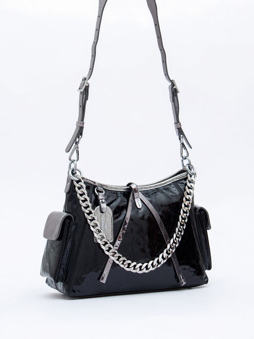 Сумка 2096Y black silver Polina&Eiterou