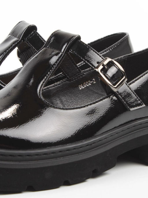 06-DLG02-2 BLACK Туфли женские (натуральная кожа)