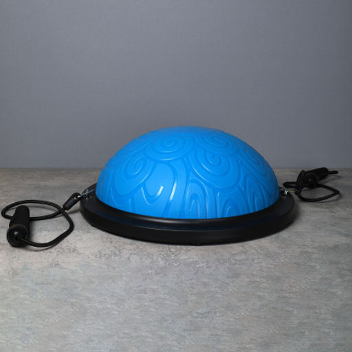 Полусфера балансировочная BOSU 46см Woohooo Curls эспандер, насос/ синий / B46Cu-B/ уп5 - ГалеонТрейд фото 3