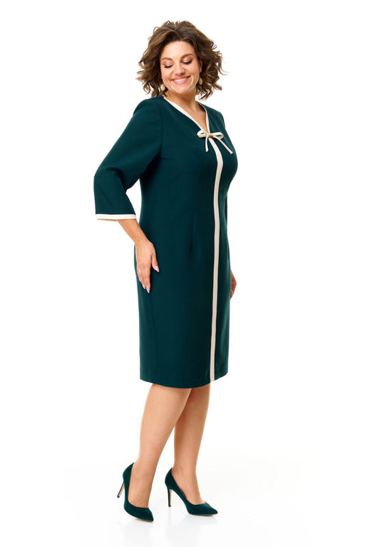 Платье VI.ORO VR-1146 изумруд / бежевый