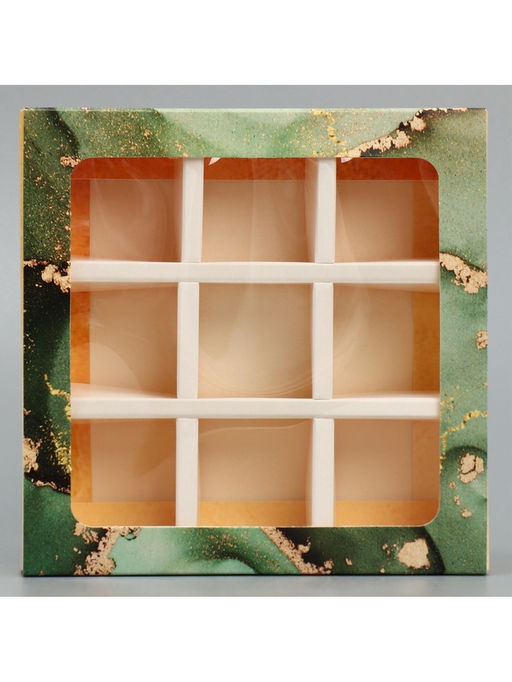 Цена за 5 шт. Коробка под 9 конфет с ячейками Любимому учителю 14.5 х 14.5 х 3.5 см - Дарите счастье фото 4