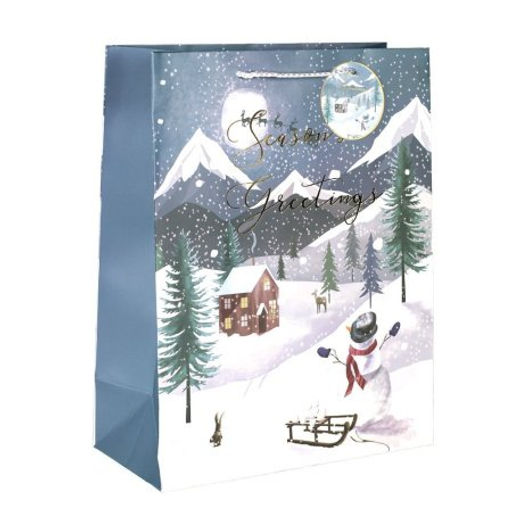 Цена за 12 шт. Пакет подарочный 31х42х12см / 5286ХL /уп 12/300/Новый год - ГалеонТрейд фото 4