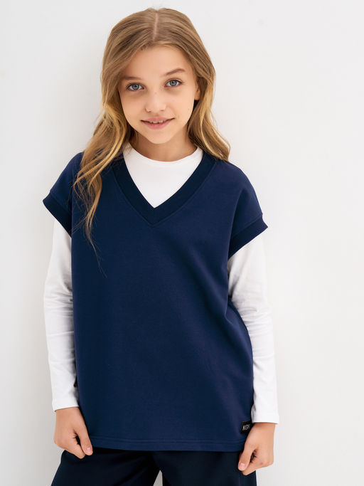 Темно-синий жилет