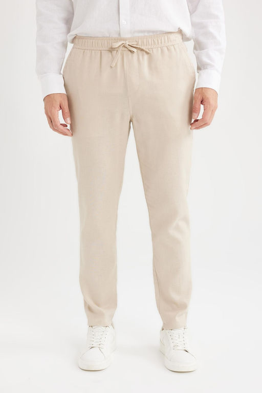 Yazl_k Jogger Keten D_z Pa_a Pantolon - Defacto фото 3