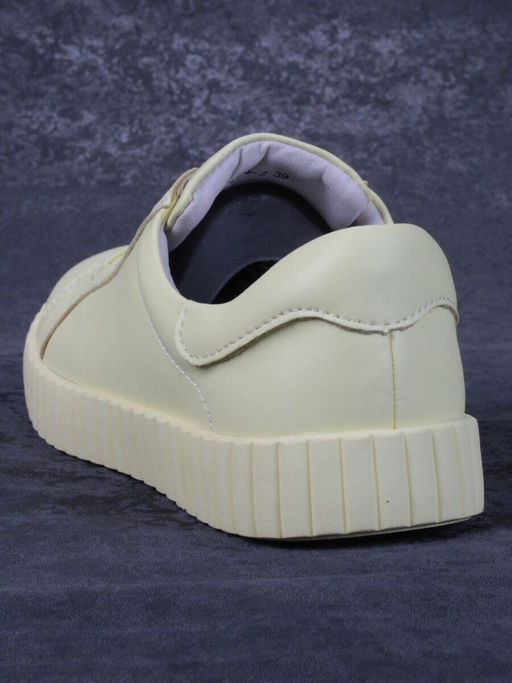 05-PDA175-2 YELLOW Кроссовки женские (натуральная кожа) - Фабричный китай фото 4