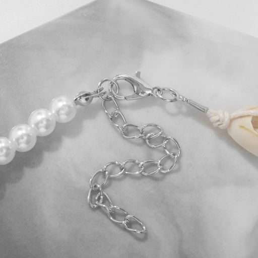 Чокер «Морская звезда», цвет белый в серебре, 42см