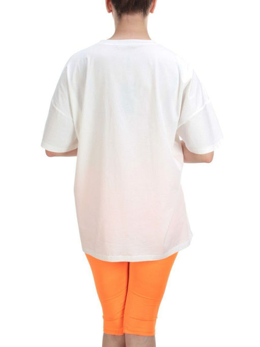 KD-862 WHITE/ORANGE Костюм-двойка женский 7986 TREND