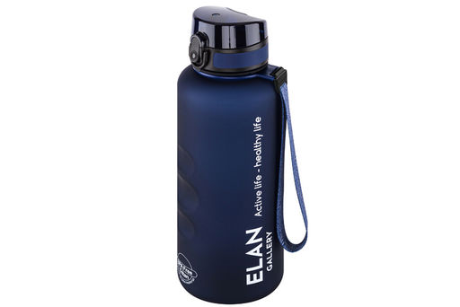 Бутылка для воды 1,5 л 10*10*28,5 см "Style Matte" с углублениями д/пальцев темно-синяя