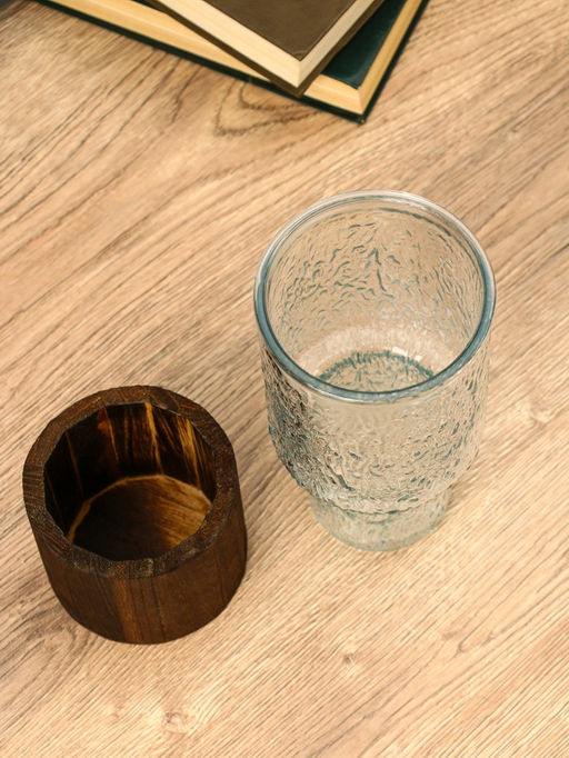 Ваза «Лесли», размытость, 20×10 см, стекло, прозрачная