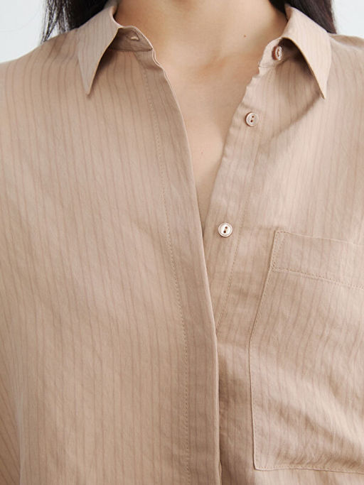 ?izgili Oversize Kad?n G?mlek