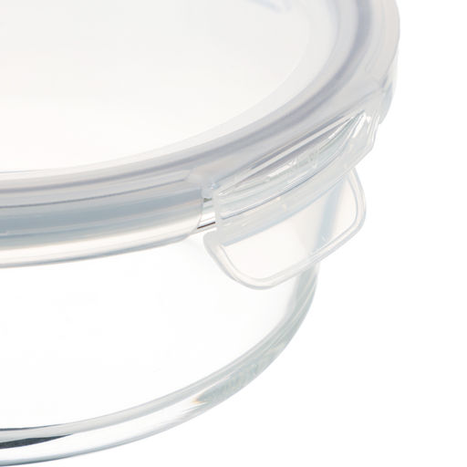 Контейнер для продуктов на защелках 600мл. круглый VETTA жаропрочное стекло арт. 825-013