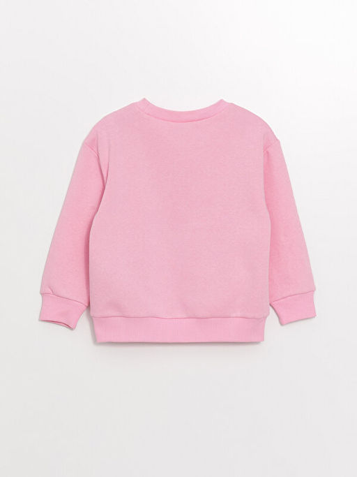 Bisiklet Yaka Bask?l? Uzun Kollu K?z ?ocuk Sweatshirt - Waikiki фото 3