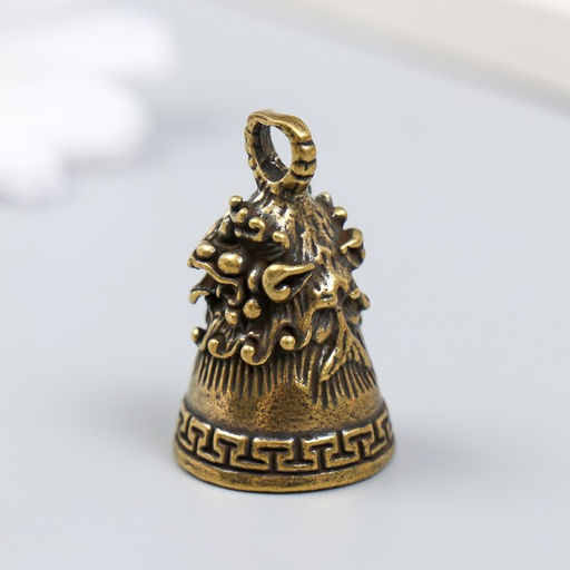 Цена за 2 шт. Колокольчик латунь Голова льва 3,4х2,2х2,2 см - Simaland фото 2