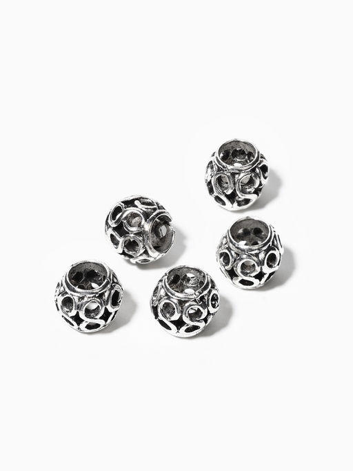 Цена за 5 шт. Шарм разделитель для бусин «Бесконечность», цвет серебро