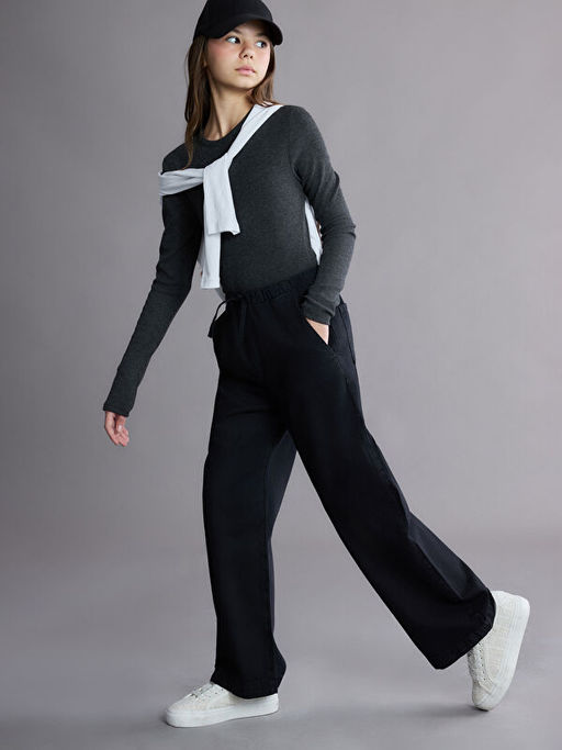 Wideleg K?z ?ocuk Jean Pantolon