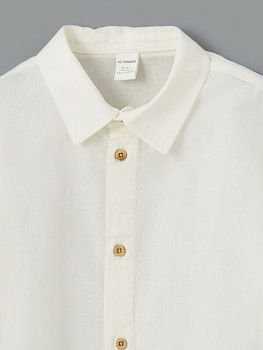 Basic Uzun Kollu Erkek ?ocuk G?mlek