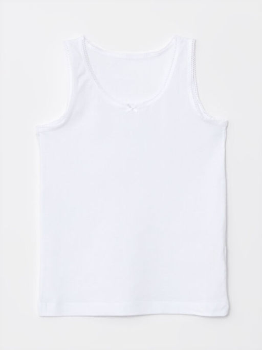 Bisiklet Yaka Basic Pamuklu K?z ?ocuk Atlet 2li - Waikiki фото 2