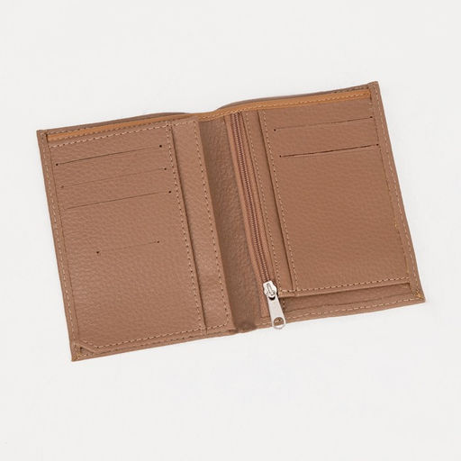 Кошелёк без застёжки, отдел для паспорта, цвет бежевый - Simaland фото 3