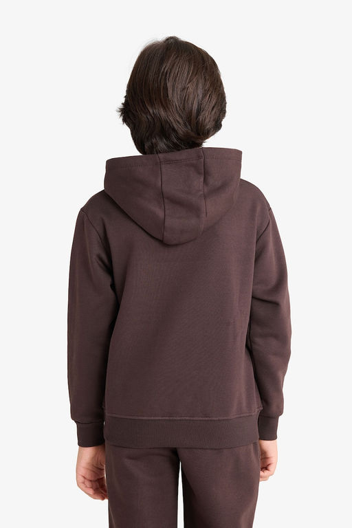 Kap__onlu Bask_l_ __i Yumu_ak T_yl_ Sweatshirt Erkek _ocuk - Defacto фото 5