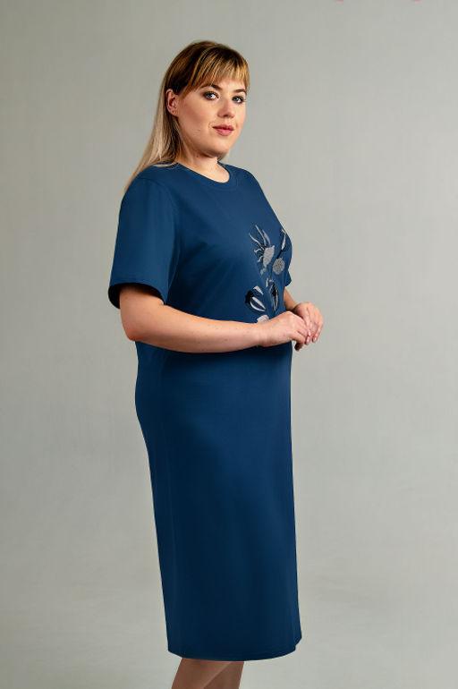 Арт. 4150 Туника женская 52-60 (5 шт) Цвет:изумруд - Калинка фото 2