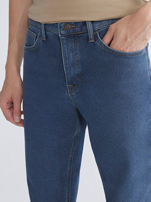 779 Regular Fit ??i Polarl? K??l?k Erkek Jean Pantolon