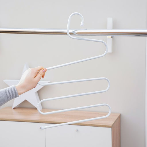 Цена за 2 шт. Вешалка для брюк и юбок «Змейка», 33×34 см, МИКС