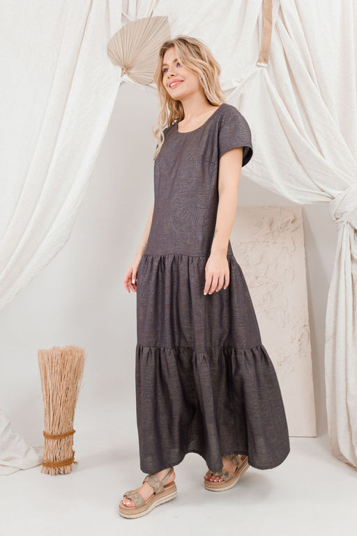 Платье AMORI 9695 золотой шоколад  фото 3