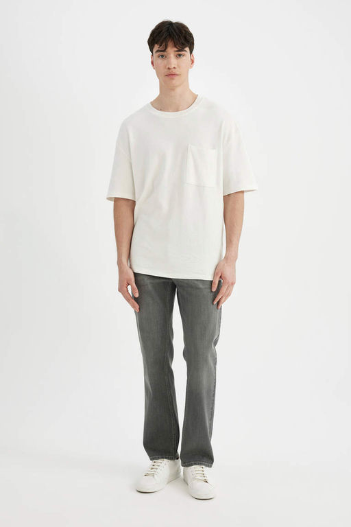 Джинсовые брюки Sergio стандартной посадки с нормальной талией и зауженными штанинами - Defacto фото 4