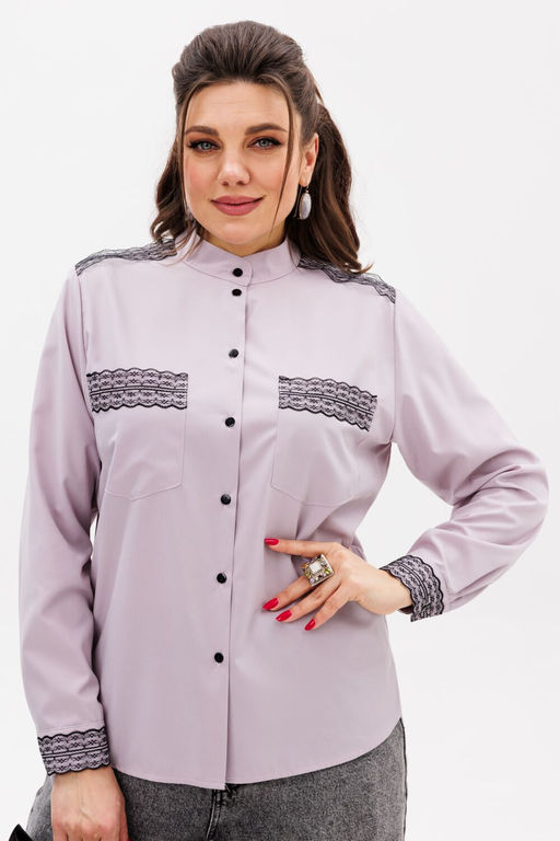 Блуза ANELLI 1250 ледяная лаванда  фото 2