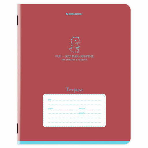 Тетрадь 24 л. BRAUBERG клетка, обложка картон Цена за 5шт.