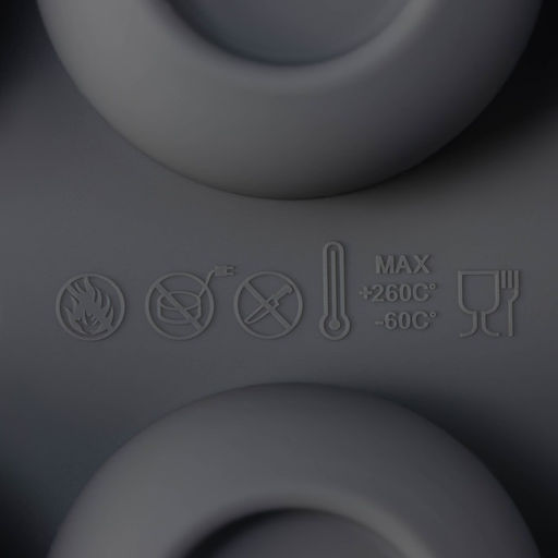 Форма для выпечки и муссовых десертов KONFINETTA Фолд, силикон, 28,8?17,1?2,6 см, 12 ячеек (4,2?2,5 см), цвет серый  фото 6