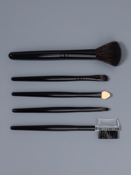 Цена за 2 шт. Набор кистей для макияжа SMOKY, 5 шт., чёрный