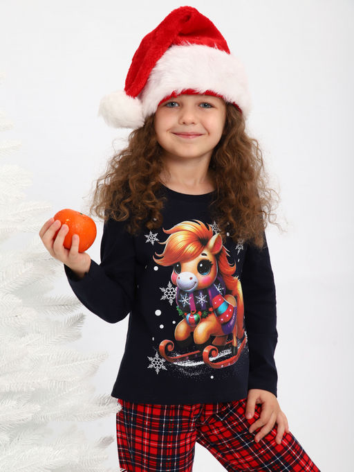 ПЖ064 Пижама Лошадка (синий) - Милаша фото 7