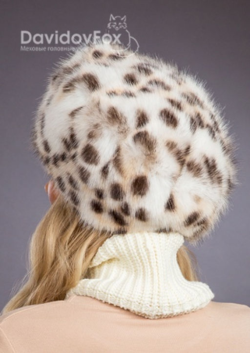 Шапка Берет экомех рысь