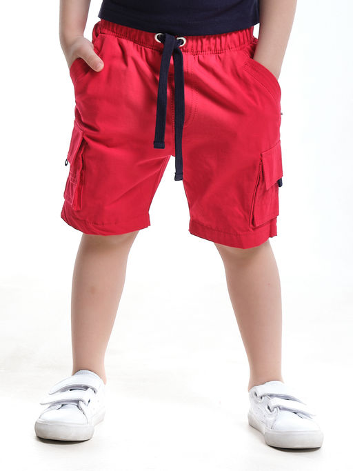 Шорты-карго для мальчика UD 4686 красный - Mini maxi фото 4