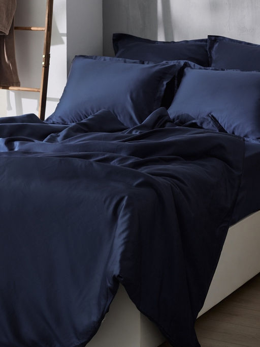 Простыня 1.5 спальная SL Home Tencel, 160×235 см, тенсель, синяя