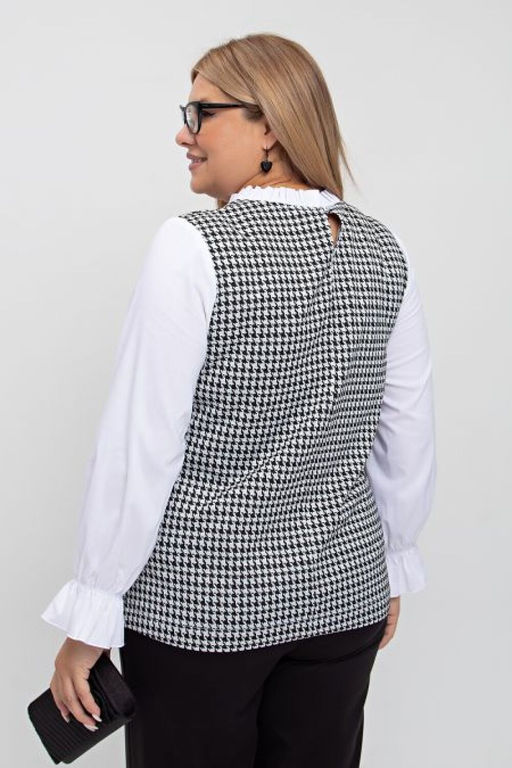 Блуза Luxury Moda 1236 бело-черный