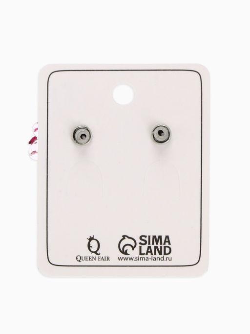 Серьги пластик «Цветы» волнистые, цвет бело-розовый