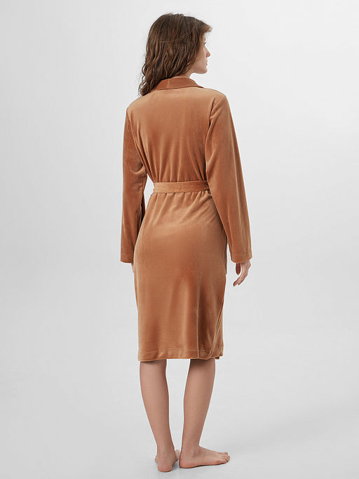 Халат женский коричневый велюровый - Mark formelle фото 2