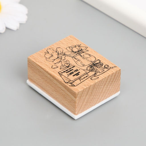 Печать дерево, резина Цветы в бокале, 5?4?2.5 см