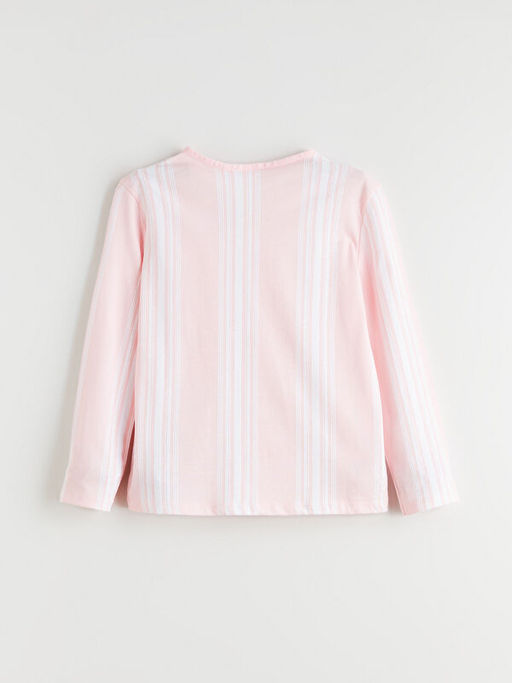 V Yaka Fiyonk Detayl? K?z ?ocuk Pijama ?st